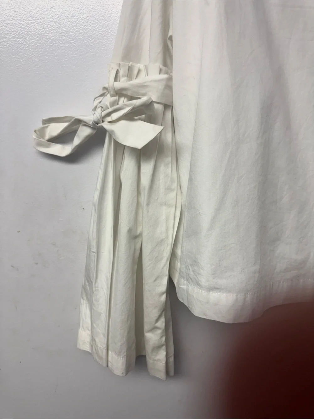 Free People So Obviously Yours Bell Sleeve Top White Tie Back Cotton Small Boho